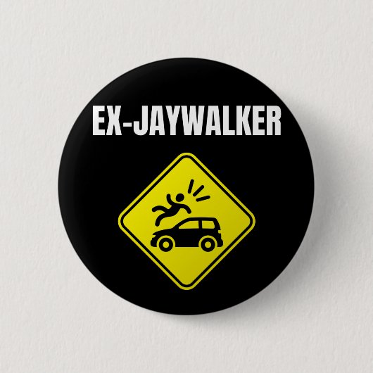 Badge Rond 5 Cm Ex Jaywalker - Alcoolique Propre Et Sobre (Devant)