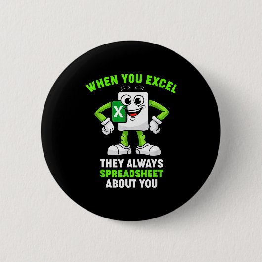 Badge Rond 5 Cm Excel Coworker Birthday Employee Farewell Goodbye (Devant)