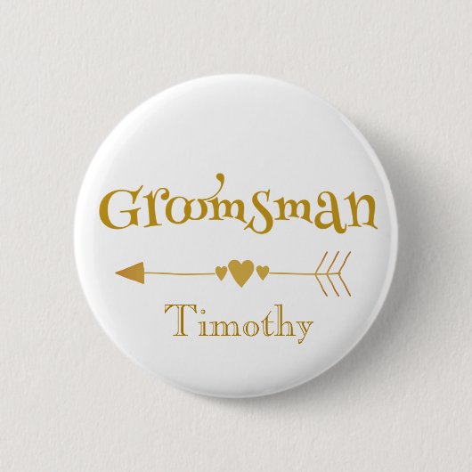 Badge Rond 5 Cm Excellent Groomsman (Devant)