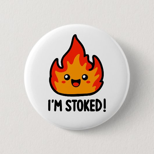 Badge Rond 5 Cm Excité (Devant)