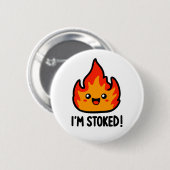 Badge Rond 5 Cm Excité (Devant & derrière)