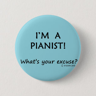 Badge Rond 5 Cm Excusez le pianiste