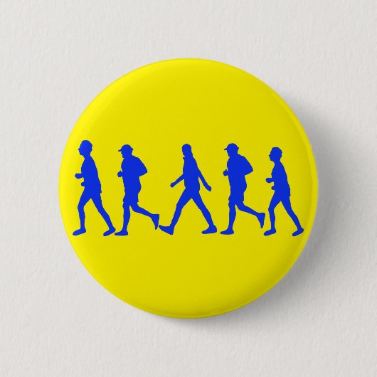 Badge Rond 5 Cm Exécution De L'Exercice De Jogging (Devant)