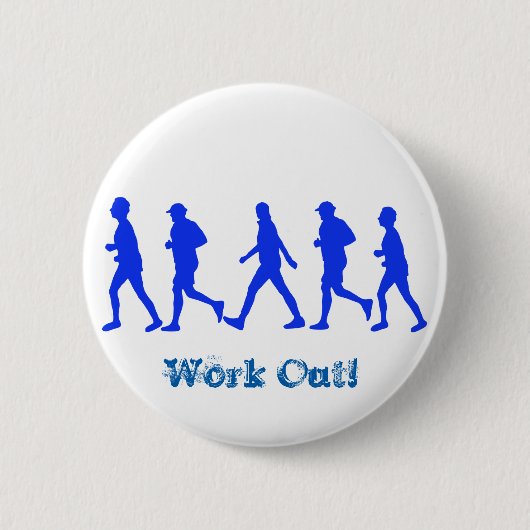 Badge Rond 5 Cm Exécution De L'Exercice De Jogging (Devant)