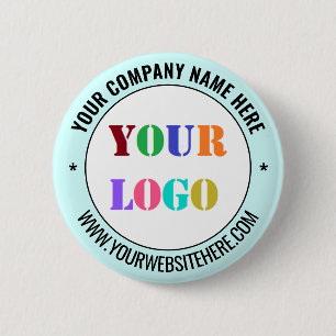 Badge Rond 5 Cm Exemple de bouton promotionnel avec logo d'entrepr