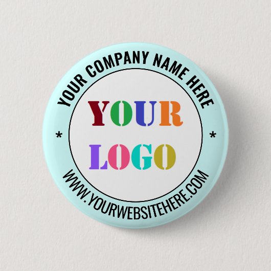 Badge Rond 5 Cm Exemple de bouton promotionnel avec logo d'entrepr (Devant)