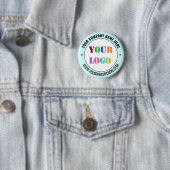 Badge Rond 5 Cm Exemple de bouton promotionnel avec logo d'entrepr (En situation)