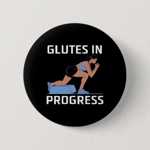 Badge Rond 5 Cm Exercice de squat bulgare de musculation et de fit