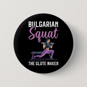 Badge Rond 5 Cm Exercice de squat bulgare musculation fitness trav