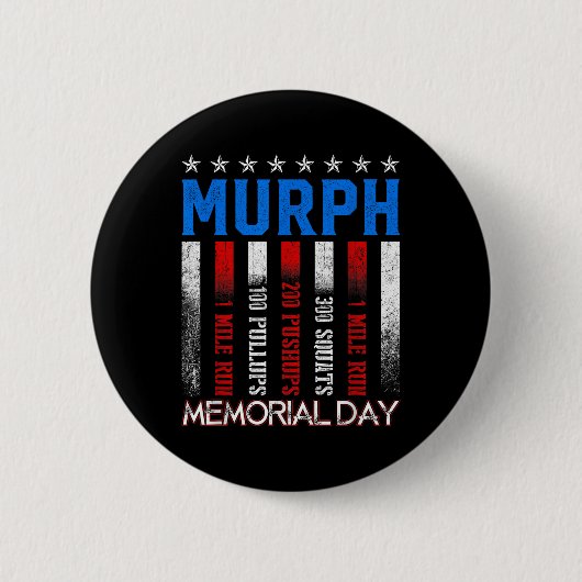 Badge Rond 5 Cm Exercice Murph Challenge Mémorial Murph (Devant)