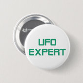Badge Rond 5 Cm Expert en matière d'UFO (Devant & derrière)