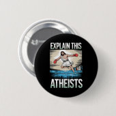 Badge Rond 5 Cm Expliquez-moi ce Jésus athées Gants de boxe (Devant & derrière)