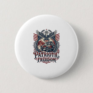Badge Rond 5 Cm Explorateur de la route du désert patriotique