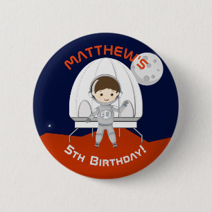 Badge Rond 5 Cm Explorateur d'espace