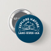 Badge Rond 5 Cm Explorez la nature : Kayaking Adventures (Devant & derrière)