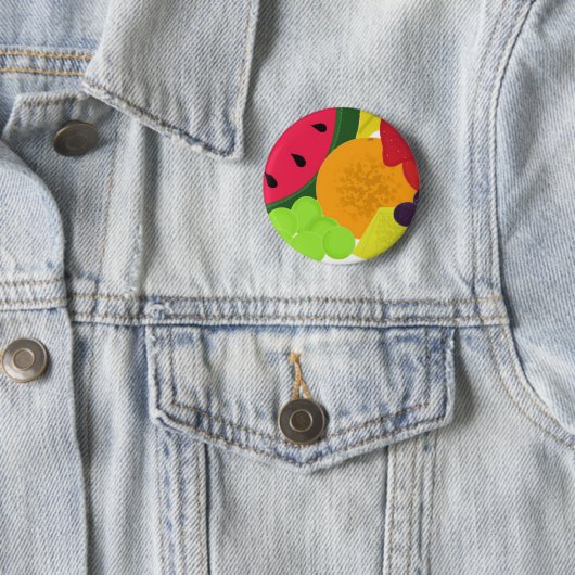 Badge Rond 5 Cm Explosion de fruits (En situation)