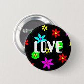 Badge Rond 5 Cm Explosion géniale d'amour de fleur (Devant & derrière)