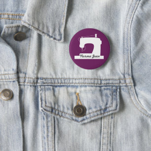 Badge Rond 5 Cm Exposition de métiers de machine à coudre