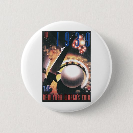 Badge Rond 5 Cm Exposition universelle 1939 de New York (Devant)