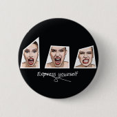 Badge Rond 5 Cm Express yourself (Devant)