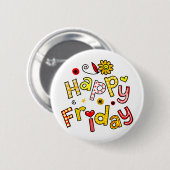 Badge Rond 5 Cm Expression heureuse mignonne des textes de (Devant & derrière)