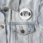 Badge Rond 5 Cm Expression Motivationnelle "N'abandonnez jamais" (En situation)