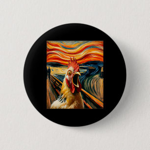 Badge Rond 5 Cm Expressionniste Cri Parodie Drôle Peinture Art Hum