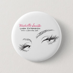 Badge Rond 5 Cm Extension de la barre des cils longs