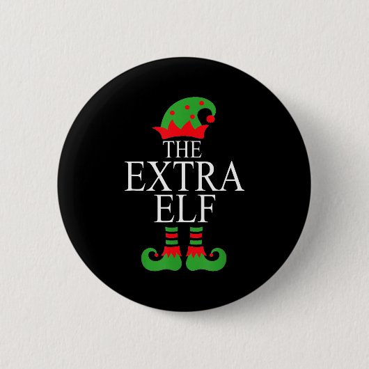 Badge Rond 5 Cm Extra Elf Family Matching Christmas Group Pajama M (Devant)