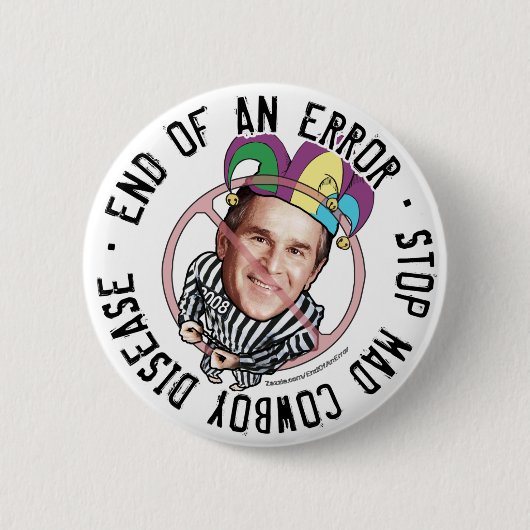 Badge Rond 5 Cm Extrémité d'un bouton d'erreurs (Devant)