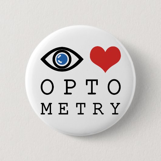 Badge Rond 5 Cm Eye Love Optométrie (Devant)