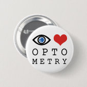 Badge Rond 5 Cm Eye Love Optométrie (Devant & derrière)