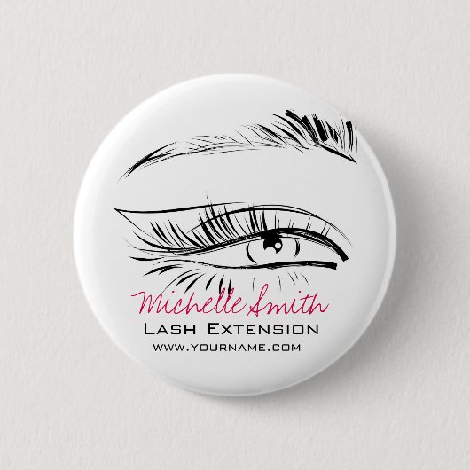 Badge Rond 5 Cm Eye Sketch Mascara Lash Extension (Devant)
