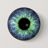 Badge Rond 5 Cm Eyeball Blue Green Cadeau Jolie (Devant)