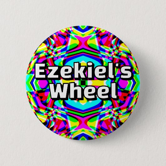 Badge Rond 5 Cm Ezekiel's  Wheel - Four-way kaleidoscope (Devant)