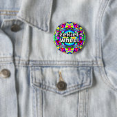 Badge Rond 5 Cm Ezekiel's  Wheel - Four-way kaleidoscope (En situation)