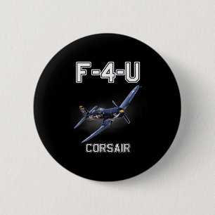 Badge Rond 5 Cm F4u Corsair Warbird Aéronefs militaires 2ème guerr