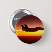 BADGE ROND 5 CM F-14 TOMCAT DANS LE DISPOSITIF DE POSTCOMBUSTION (Devant & derrière)