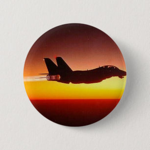 BADGE ROND 5 CM F-14 TOMCAT DANS LE DISPOSITIF DE POSTCOMBUSTION