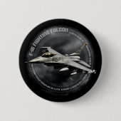 Badge Rond 5 Cm F-16 Faucon combattant (Devant)