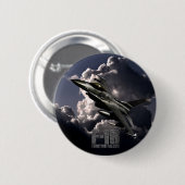 Badge Rond 5 Cm F-16 Faucon combattant (Devant & derrière)