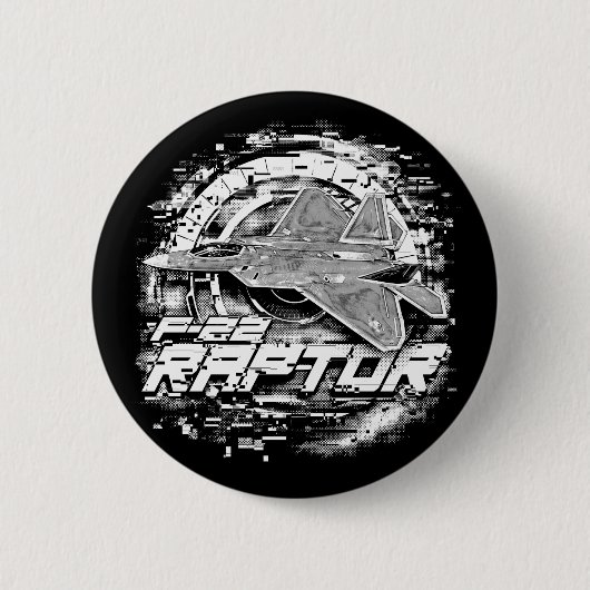 BADGE ROND 5 CM F-22 RAPTEUR (Devant)