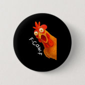 Badge Rond 5 Cm F-Caw-F Chicken Essential Classic Retro (Devant)
