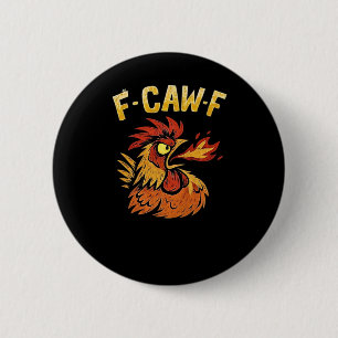 Badge Rond 5 Cm F-Caw-F-Poulet Classique Minimaliste Propre