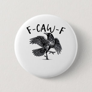 Badge Rond 5 Cm F Caw F Style Rétro Classique Corbeau