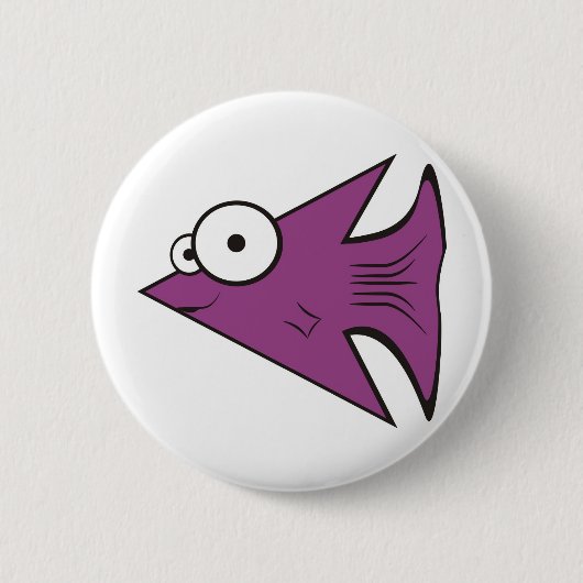 Badge Rond 5 Cm F est pour de poisson ! (Devant)