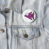 Badge Rond 5 Cm F est pour de poisson ! (En situation)