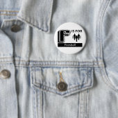 Badge Rond 5 Cm F est pour Foosball (En situation)