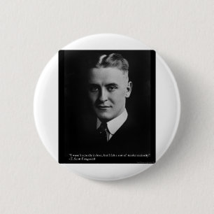 Badge Rond 5 Cm F Scott Fitzgerald Cadeaux et T-shirts de curiosit