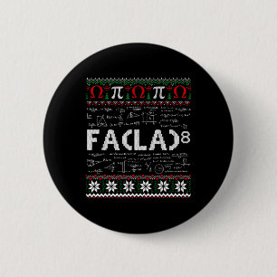 Badge Rond 5 Cm Fa (la)8 Funky Christmas Père Noël Fa La Math Ense